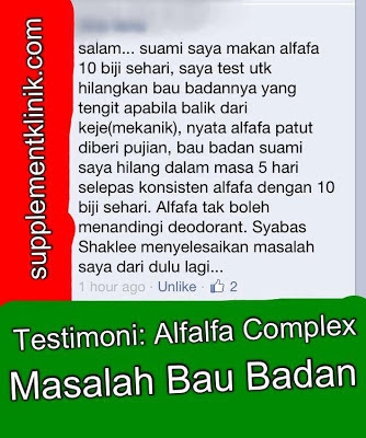 Alfalfa Complex Atasi Masalah Bau Badan Alfalfa Complex Atasi Masalah Bau Badan
