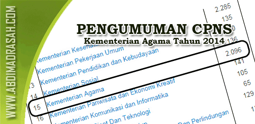 Inilah Pengumuman Penerimaan Cpns Kementerian Agama Tahun