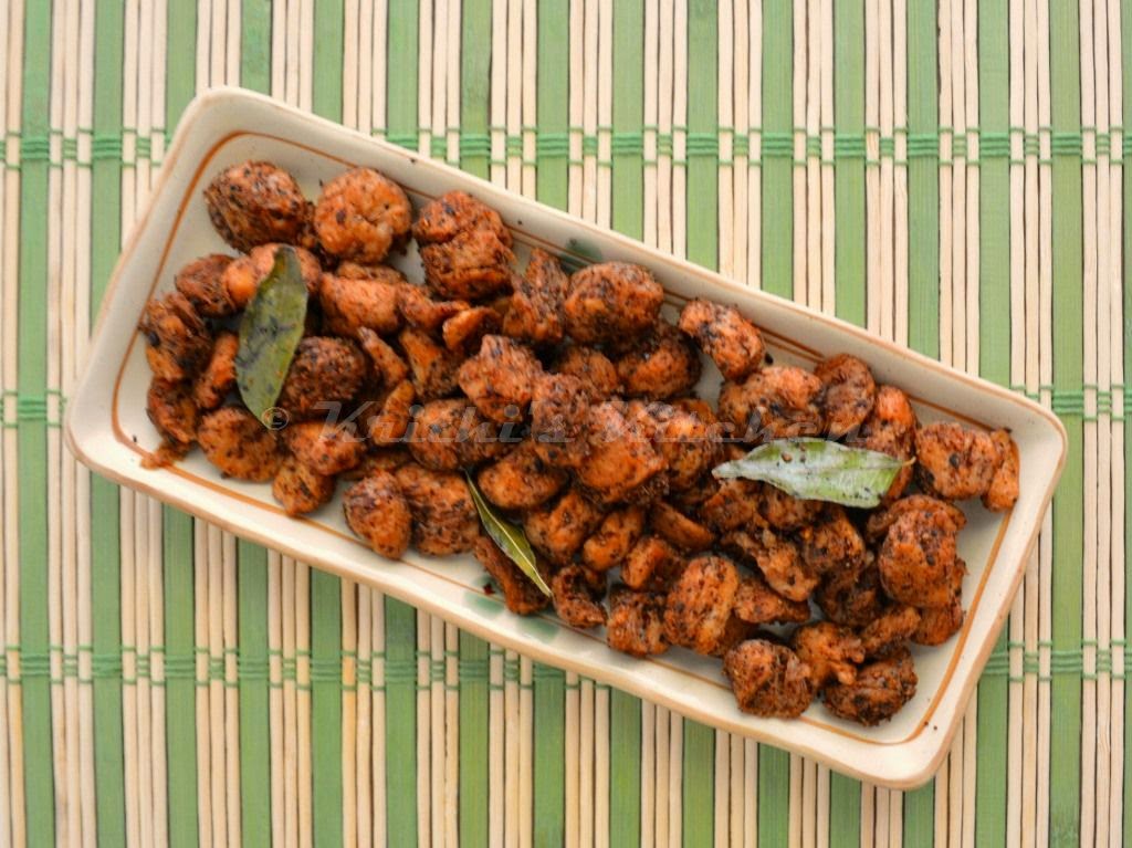 Krithi's Kitchen Soy Chunks Pepper Roast Indian Soy Recipes