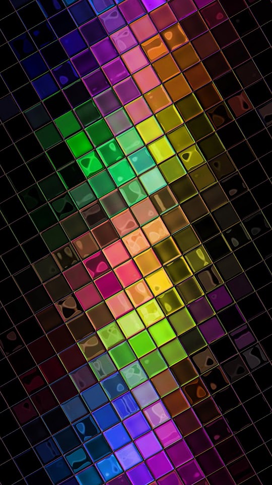 Colorful HD Squares Disco Ball Android Wallpaper