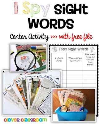 I Spy Sight Words Reading Activity with a FREEBIE Clever Classroom