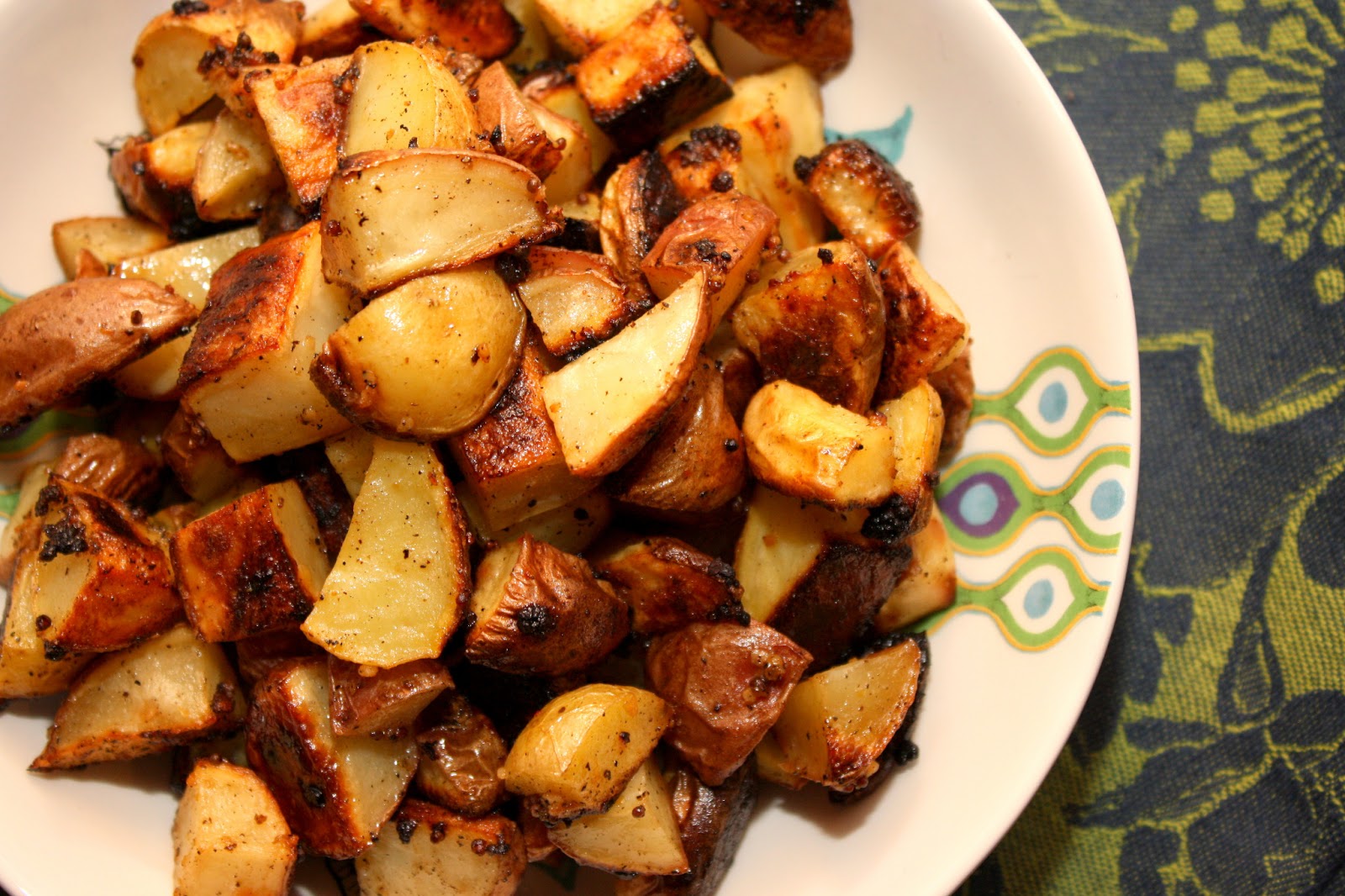 The Bitchin' Kitchin' Mustard and Garlic Roasted Potatoes