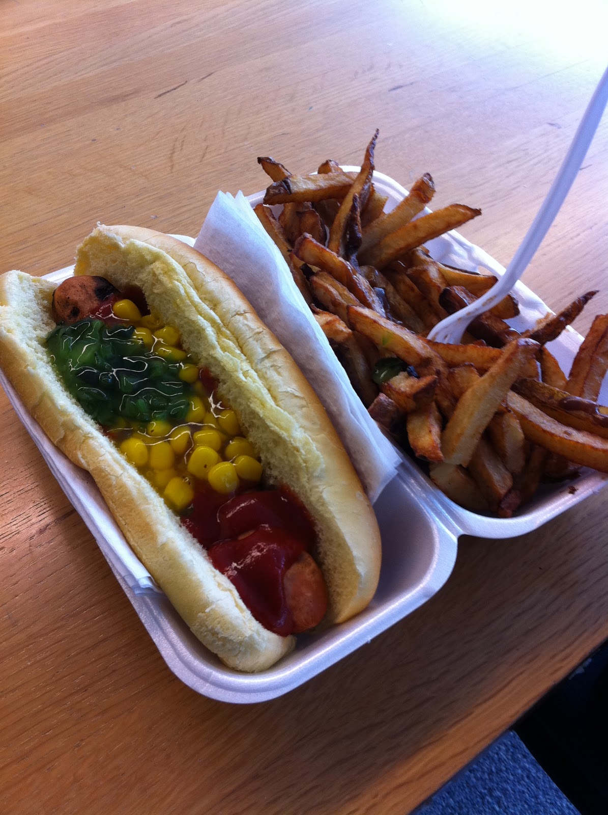 t.dot eater Street Car 4 Veggie Dog + Fries Combo
