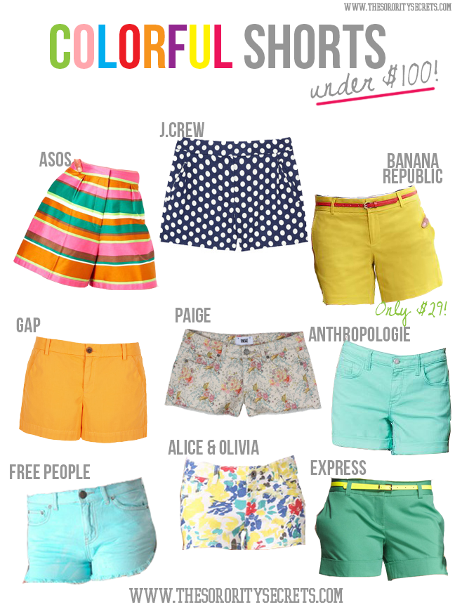 The Sorority Secrets Colorful shorts that'll {BRIGHTEN} everyone's day!