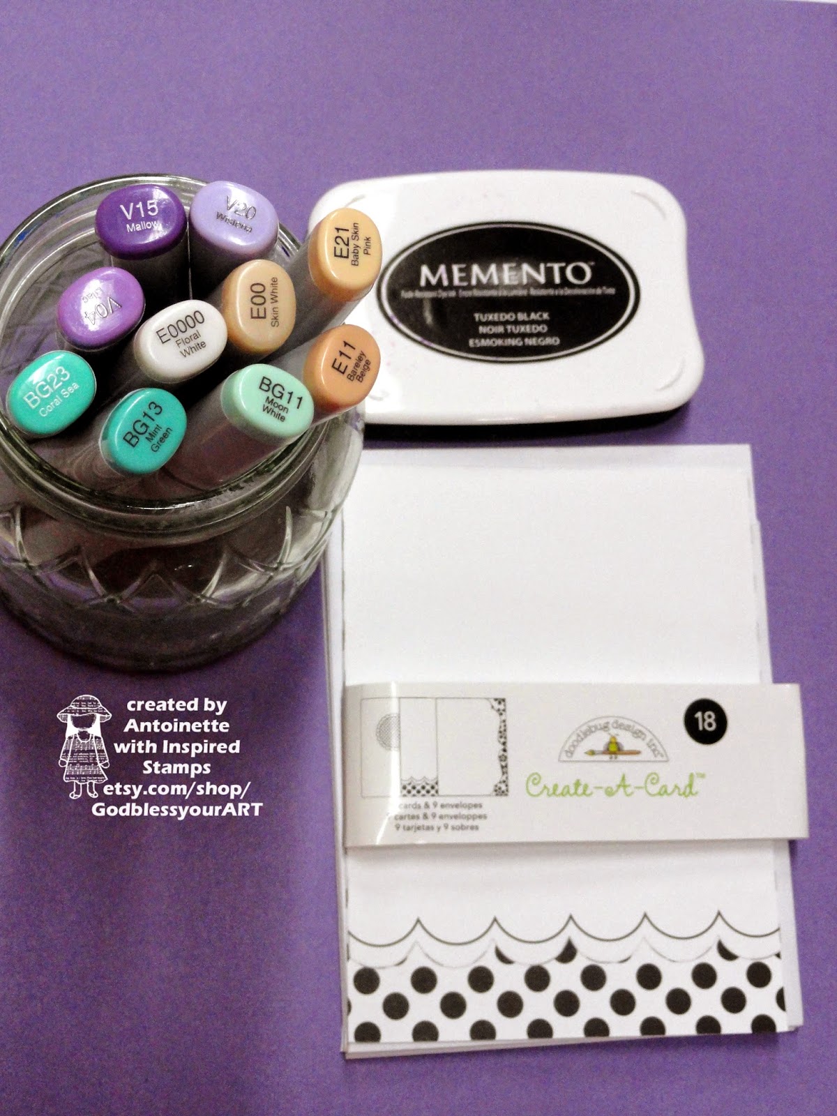 inspired stamps...the blog New Stamps in the ETSY shop!! New card set