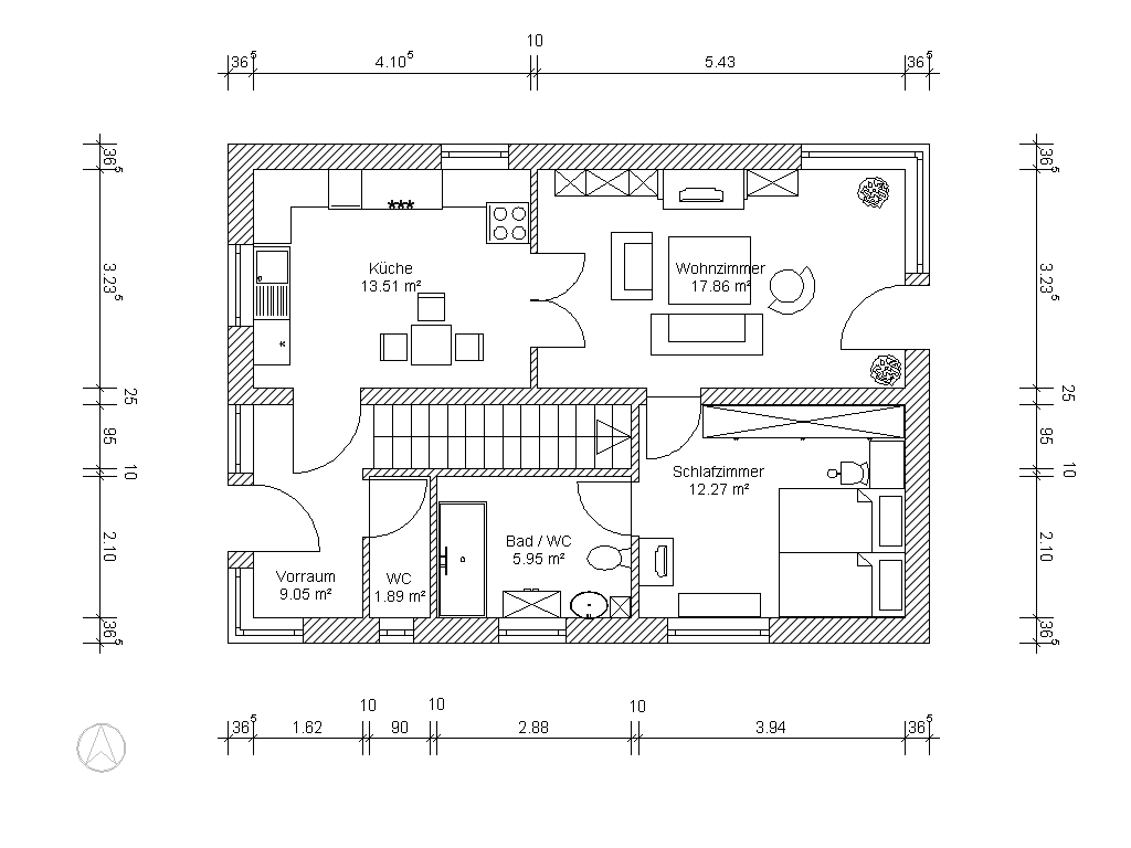 Einfacher grundriss | Grundriss zeichnen