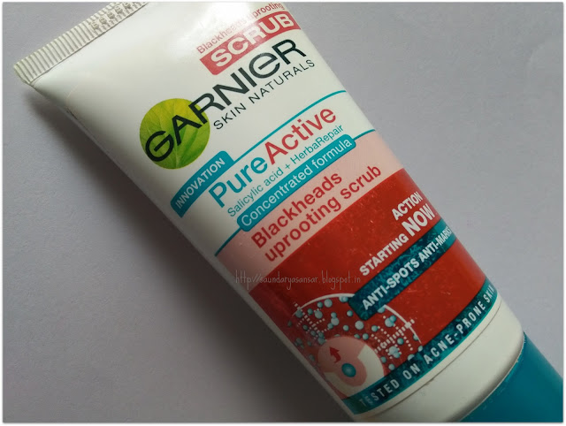 Garnier Pure Active Blackheads Uprooting scrub Review