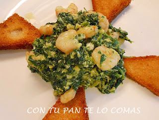 Revuelto De Espinacas Con Gambas
