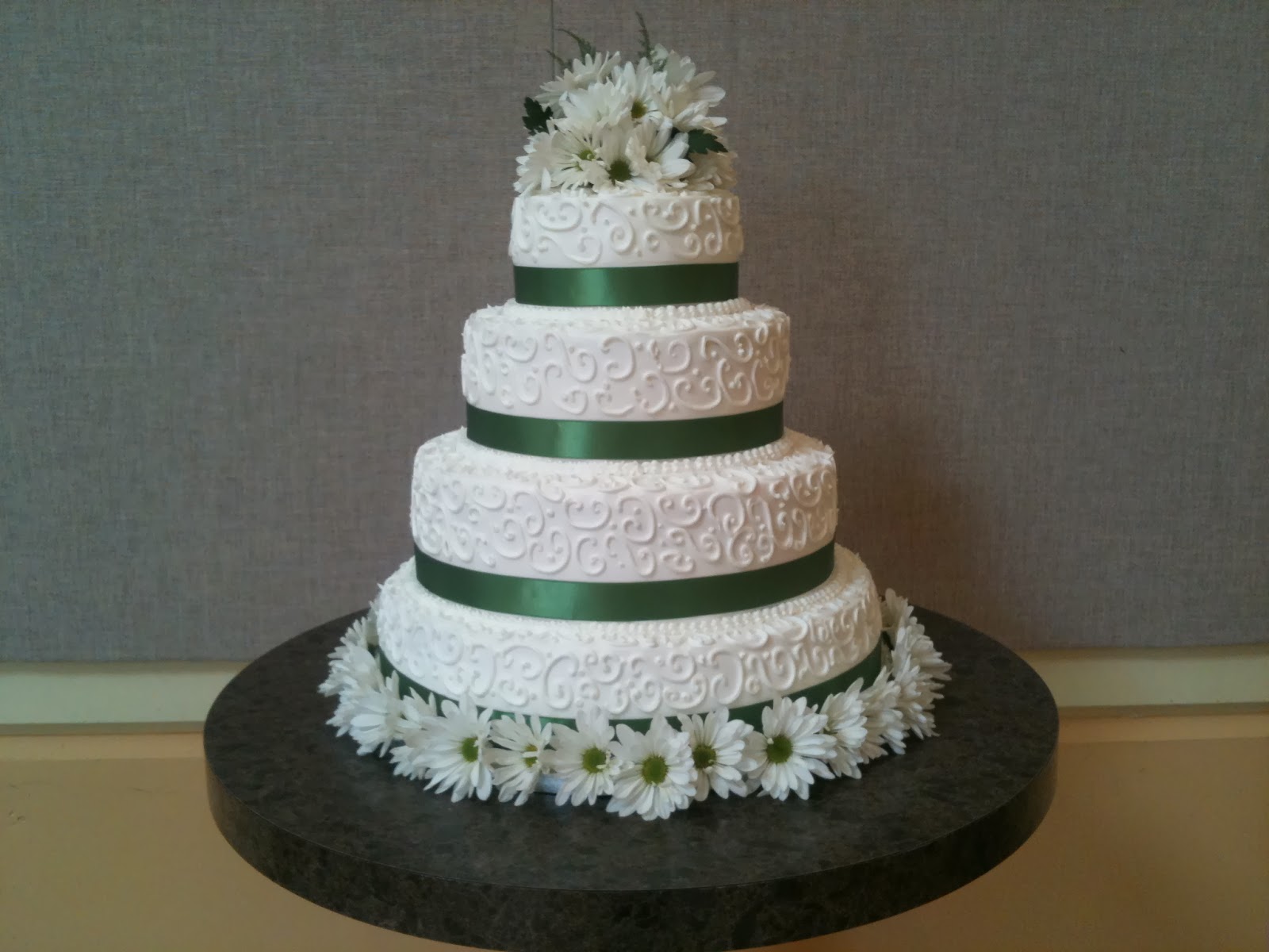 Satin Ribbon Wedding Cakes Northern VA, DC and MD Catering by Teatime