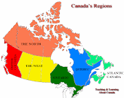 Canada Map Political City political regional canada