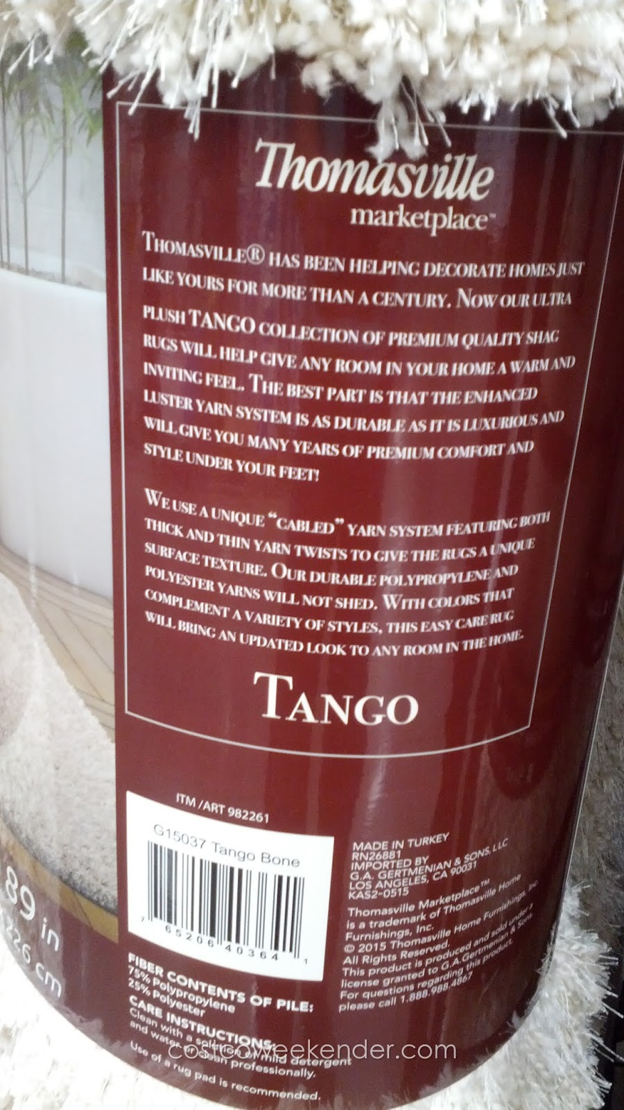 Thomasville Marketplace Tango Collection Luxury Shag Area Rug Costco Weekender