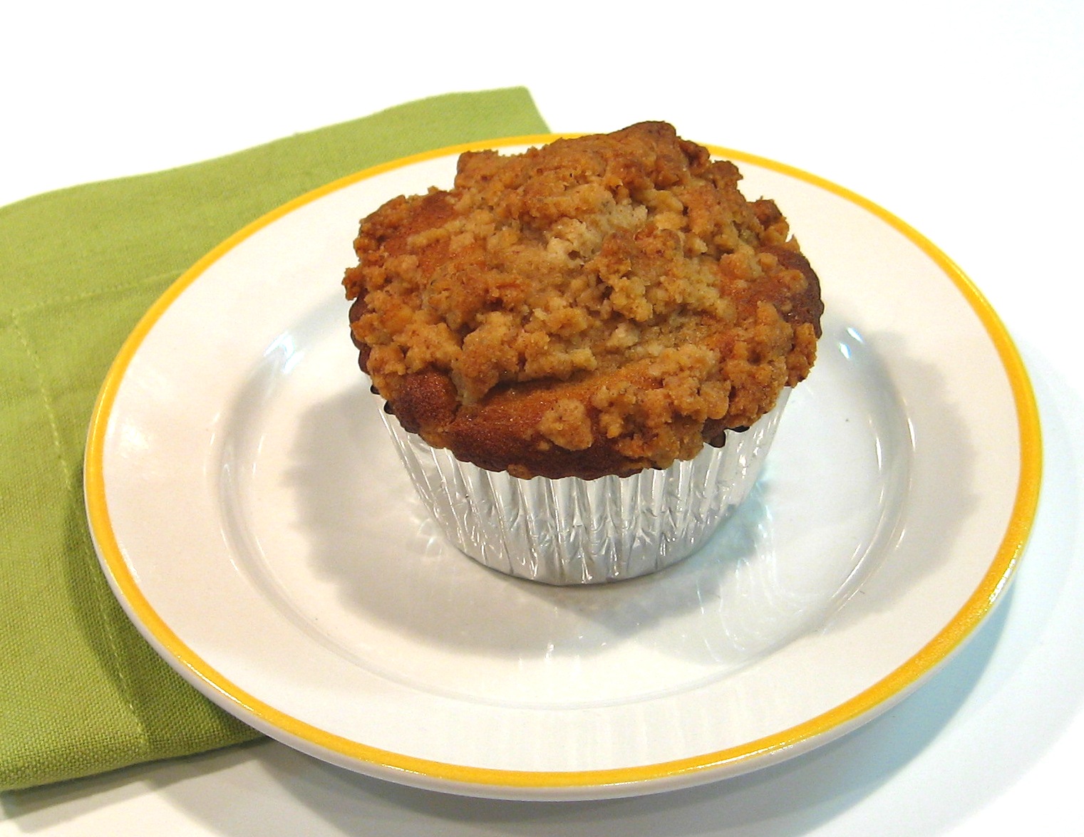 The Sensitive Epicure Chocolate Chip Walnut Muffins with Steusel Topping