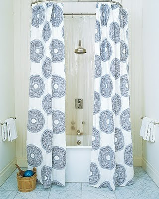 tuesday tip: shower curtain drapes