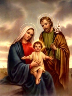 beautiful art picture of child Jesus in Mother mary's lap