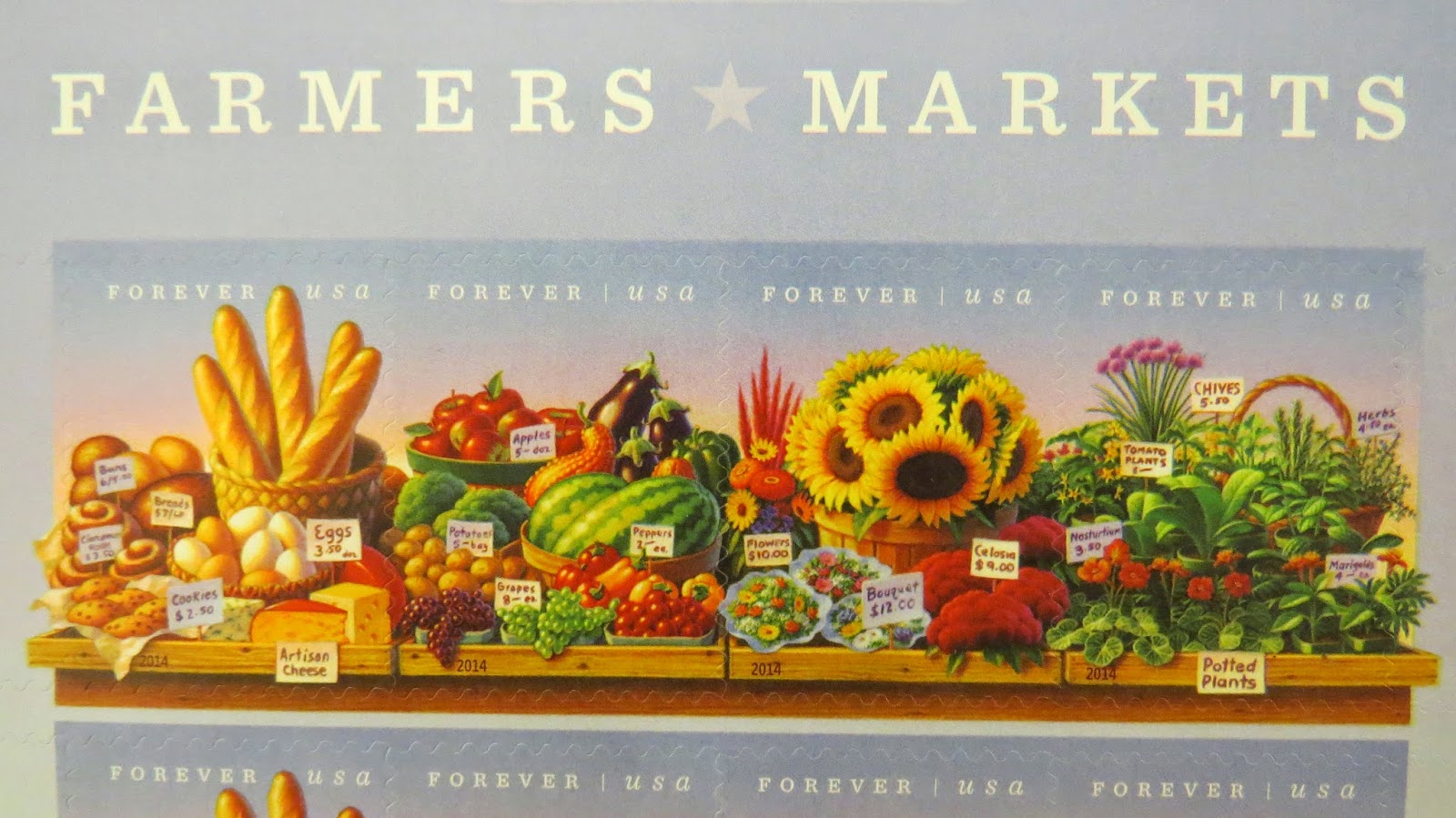 Farmers Markets Stamps USPS Forever Stamps It has grown on me!