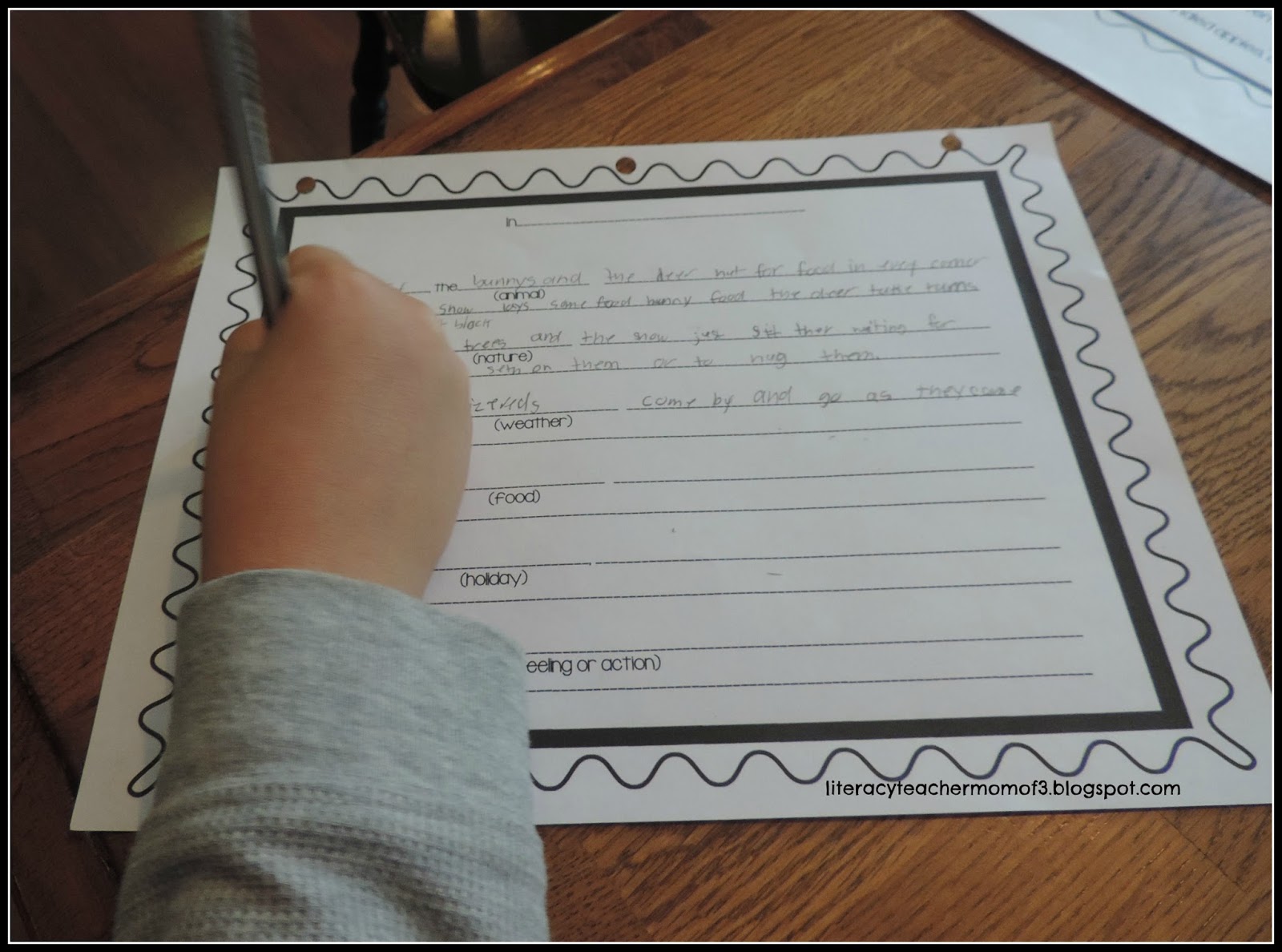 Teacher Mom Of 3 Using In November As A Mentor Text For Pattern