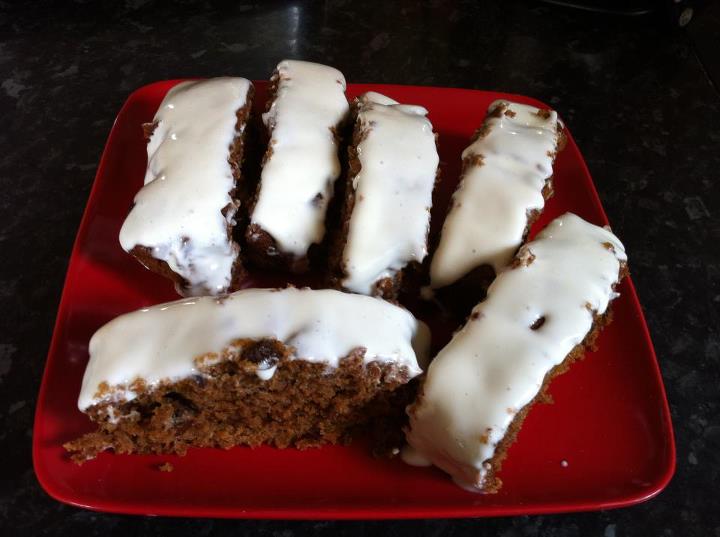 Levi Root's West Indian fruit Cake with Cream Cheese Topping