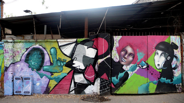 graffiti street art in bellavista, santiago de chile