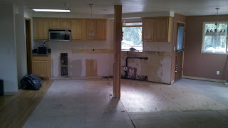 Kitchen torn up