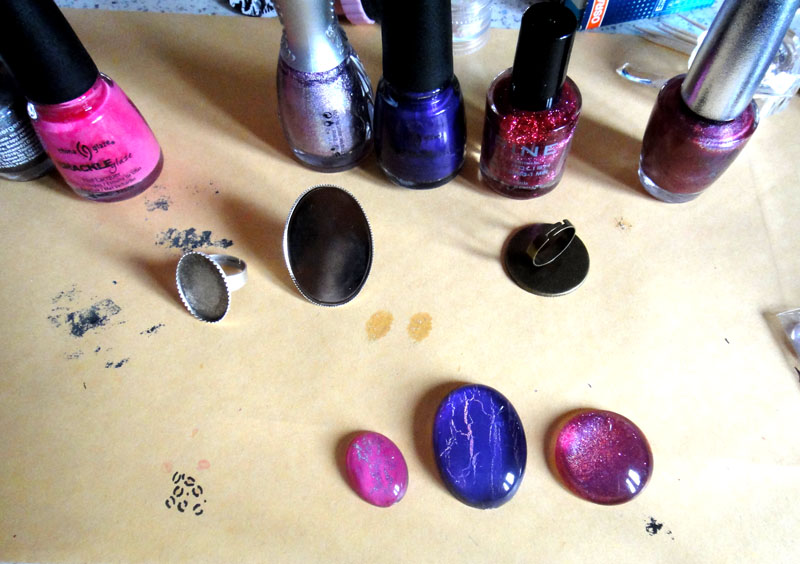 Let's make nail polish rings! A tutorial.