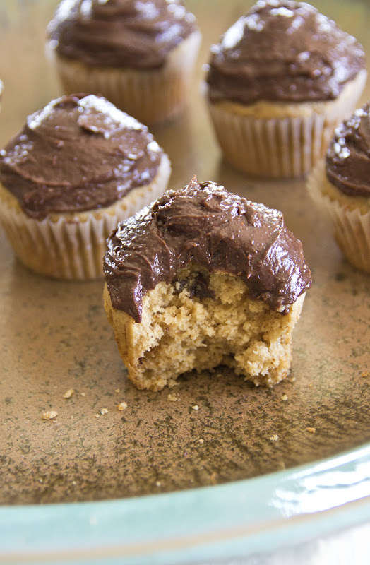 Chocolate Chip Cookie Cupcakes with Chocolate Frosting