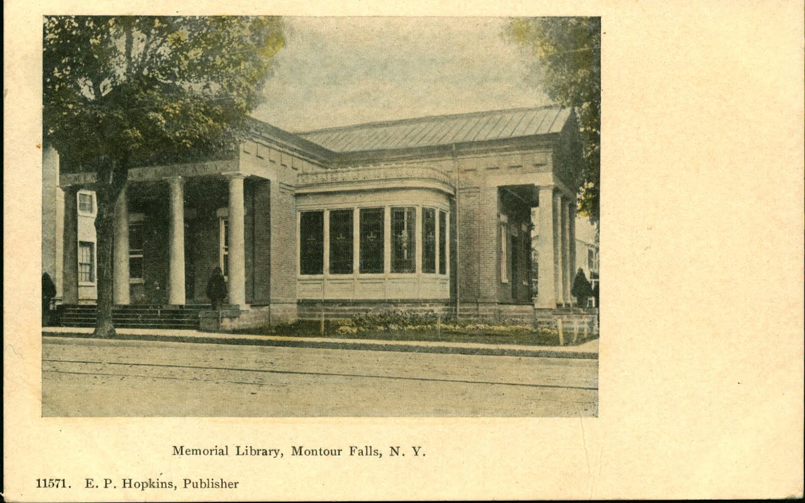 Library Postcards Memorial Library, Montour Falls, New York