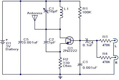 FM Transmitter circuit using 2N2222 |AUDIO AMPLIFIER ... audio jack wiring guitar pedal 