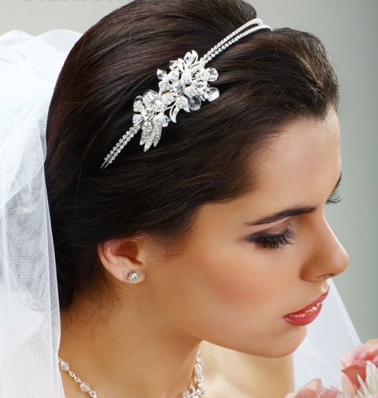 Nature inspired tiaras incorporating natural flowers twigs or shells look