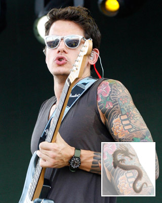 Singer sleeves John Mayer Tattoos 2012