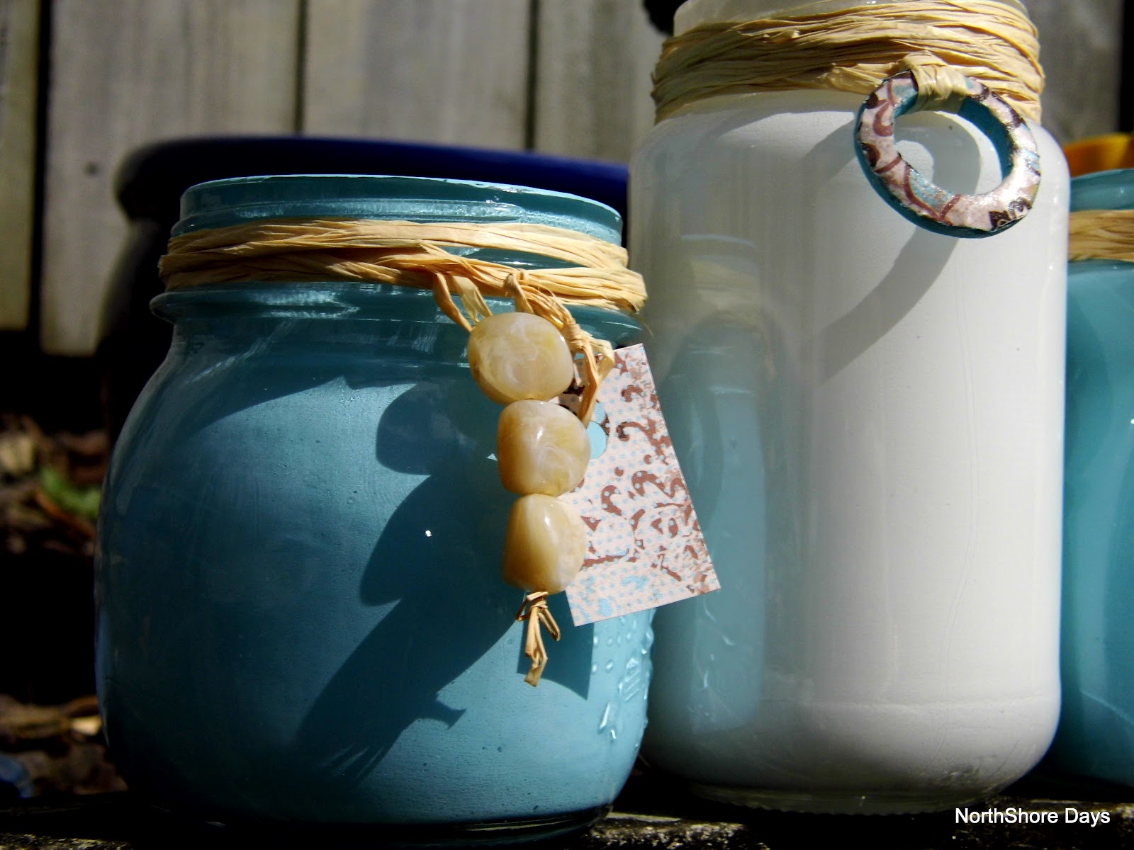 NorthShore Days..... Painted Jars Inspired by the Beach