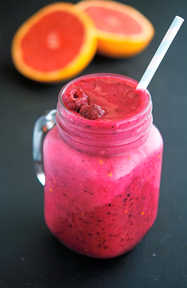 The Iron You RaspberryGrapefruit Smoothie