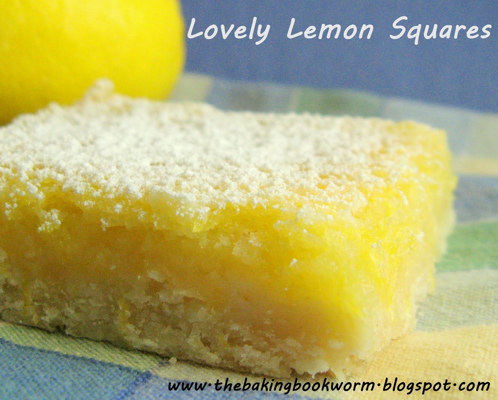 The Baking Bookworm Lovely Lemon Squares