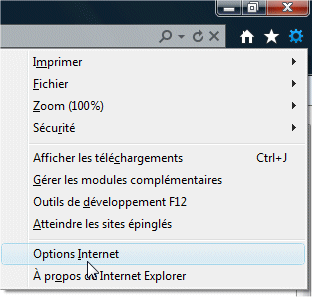 capture d'écran Internet Explorer
