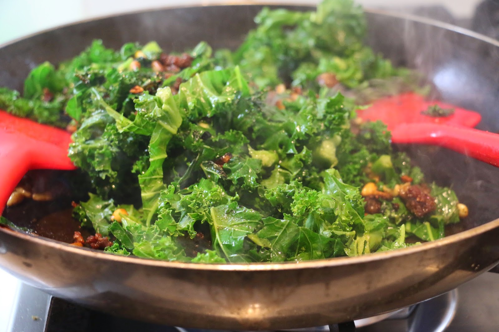All Spice Minced Beef and Kale Hash