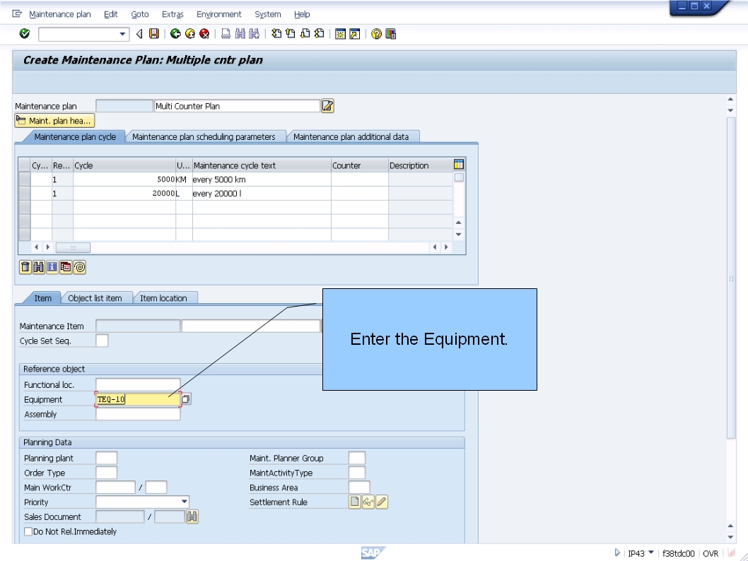 青蛙SAP分享 Learning & Examination PM MultiCounter Plan 21 Cycle Sequence
