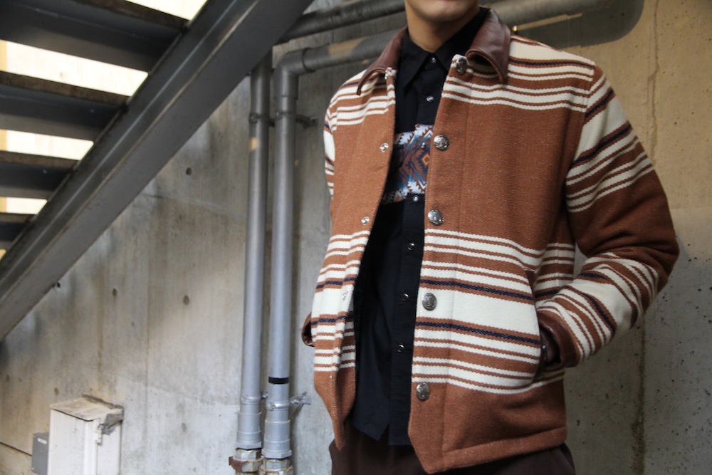 CALEE : MELTON WOOL BORDER JACKET | RADIALL/CALEE/GLAD HAND