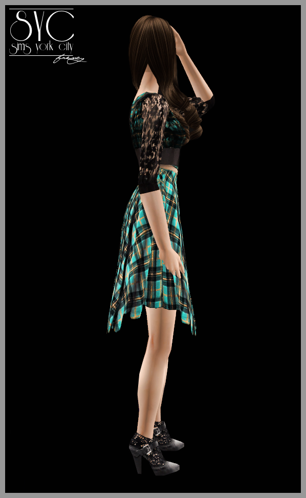  The Sims 2. Женская одежда: повседневная. Часть 3. - Страница 28 04-+Green+Outfit+2