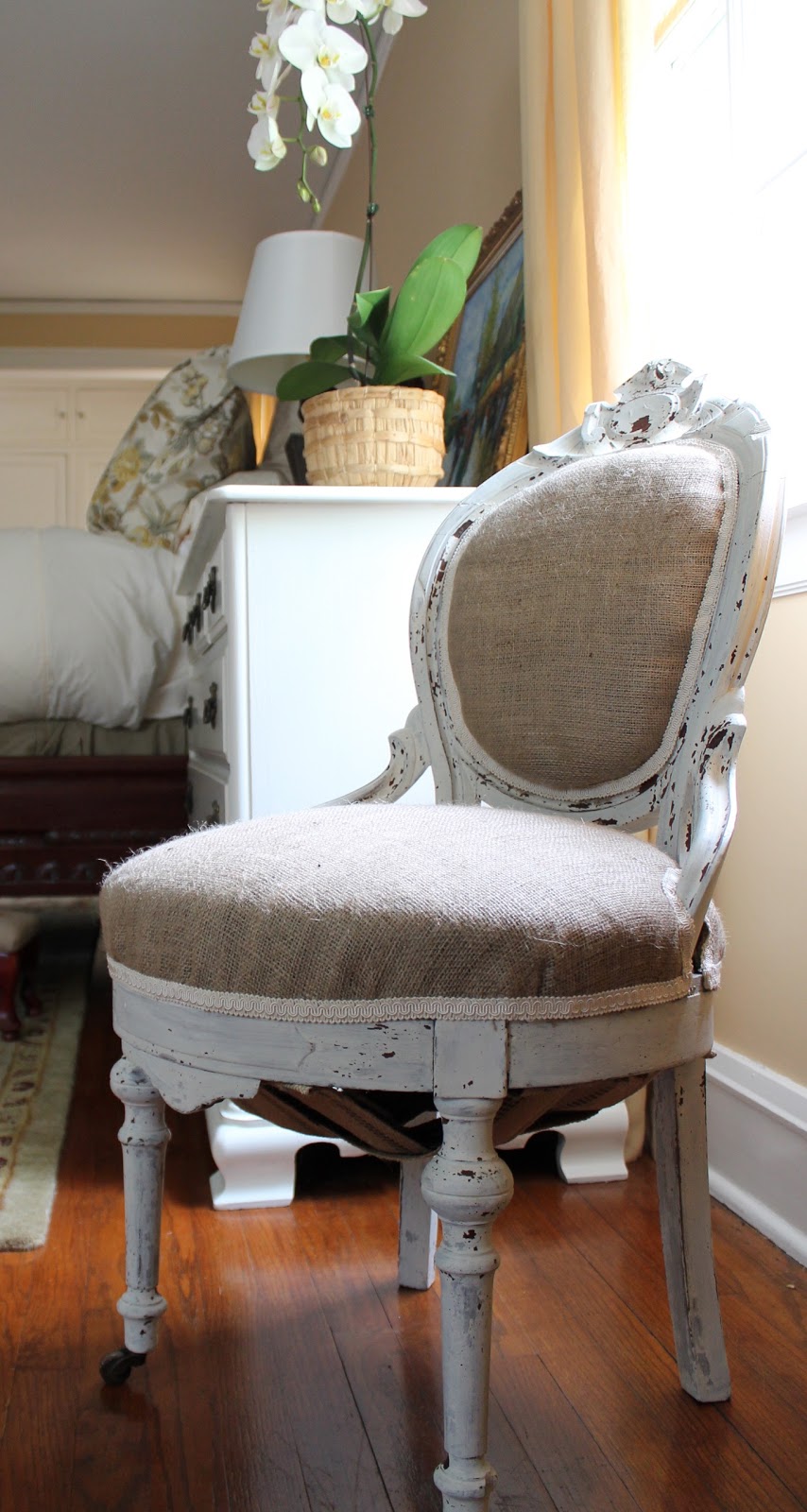 Designing Domesticity Mostly Shabby, Slightly Chic Chair Makeover
