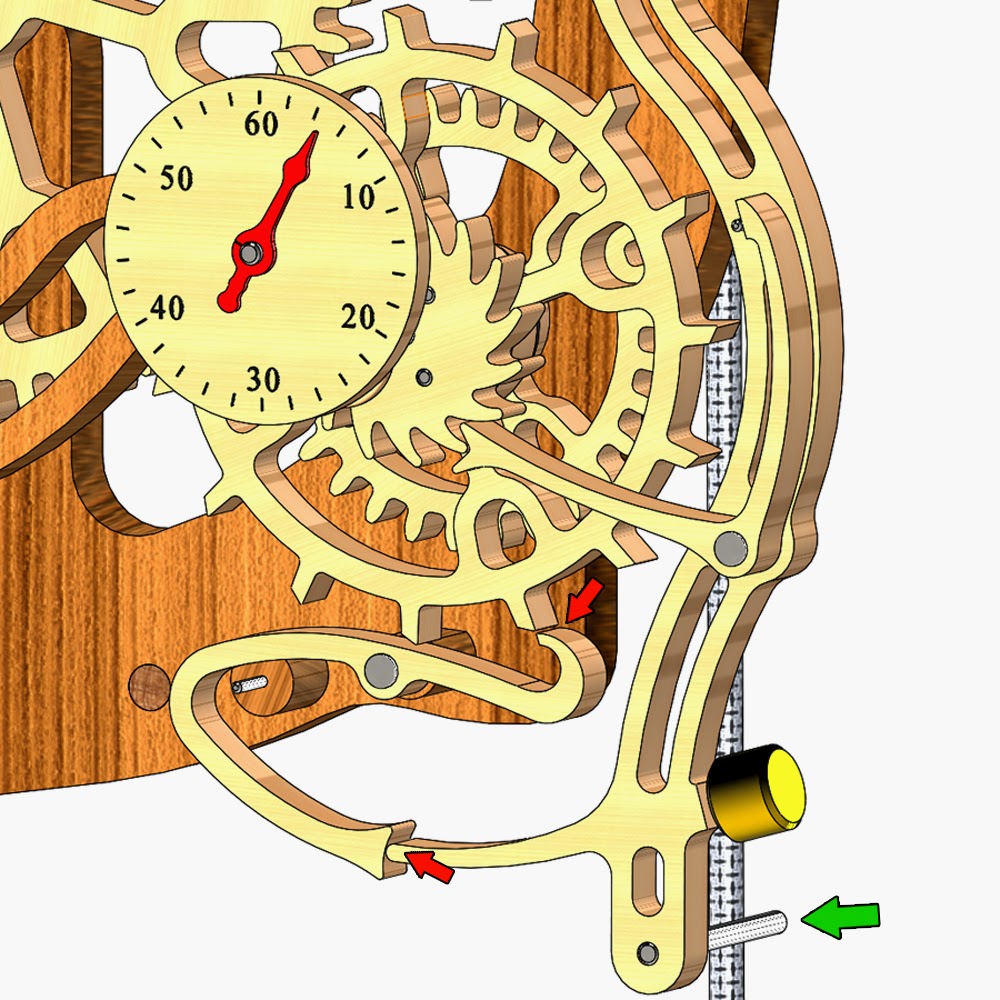 Wooden Clocks How the Woodenclocks gravity escapement works
