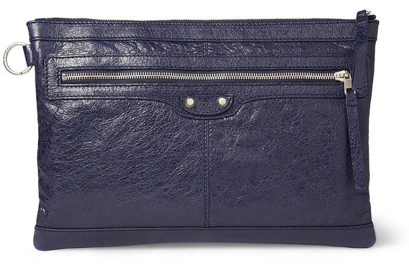 balenciaga blue clutch
