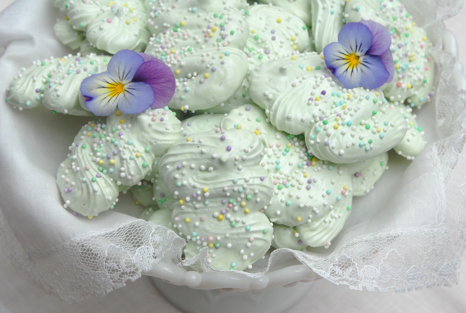 Pink Piccadilly Pastries Lovely Mint Green Meringues