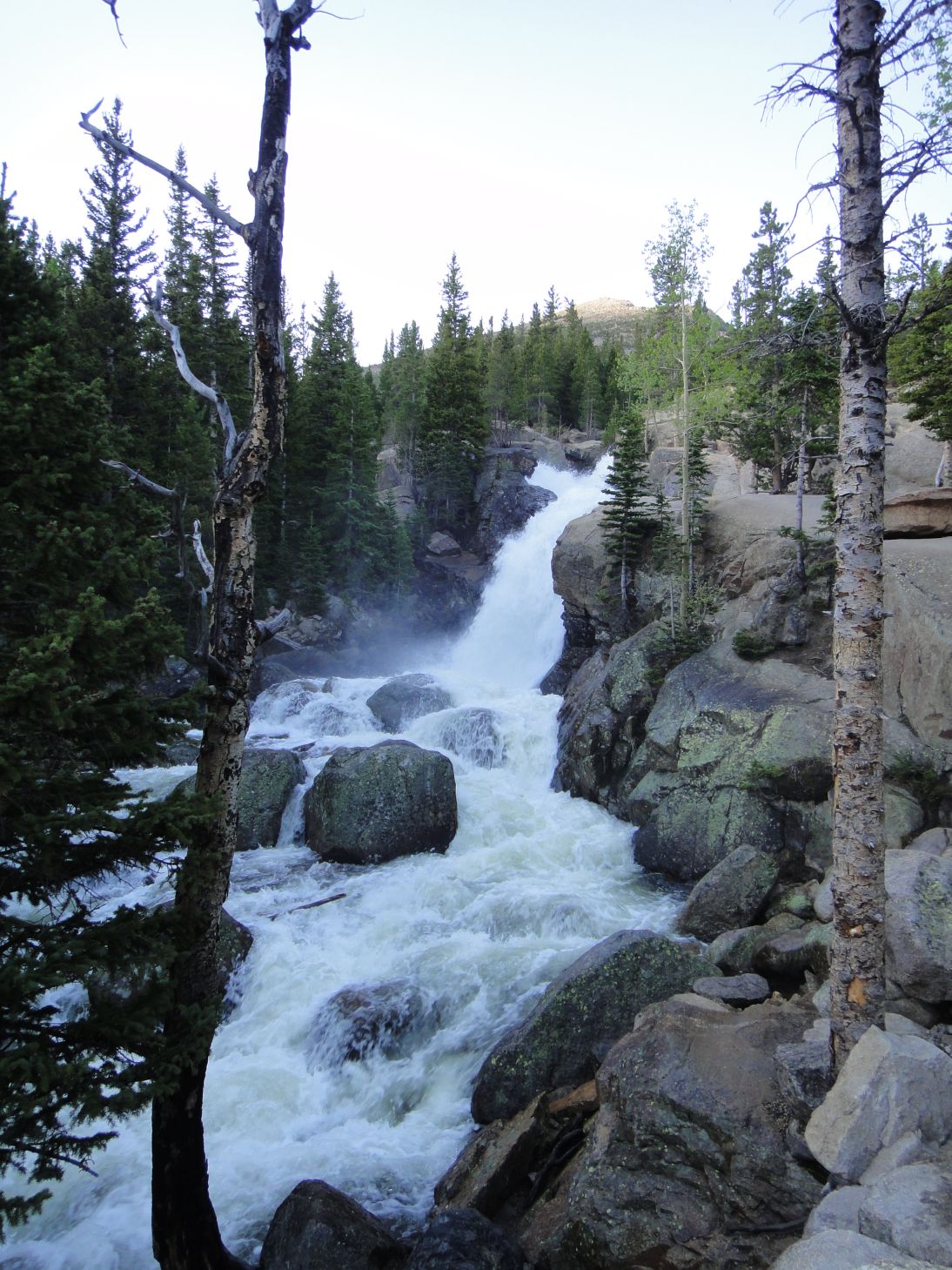 Hiking Rocky Mountain National Park Sky Pond and Glacier Knobs.