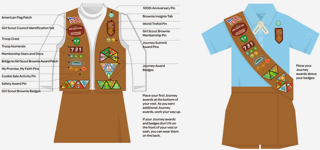 Troop Leader Mom: Getting Started with Girl Scout Daisies, Brownies, and  Juniors!: Vests vs. Sashes, Badges vs. Patches, and General Patch/Pin/Uniform  Tips