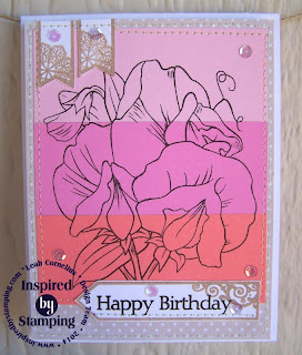 Inspired by Stamping, Leah Cornelius, Color Blocking Tutorial, Sweet Peas Stamp Set