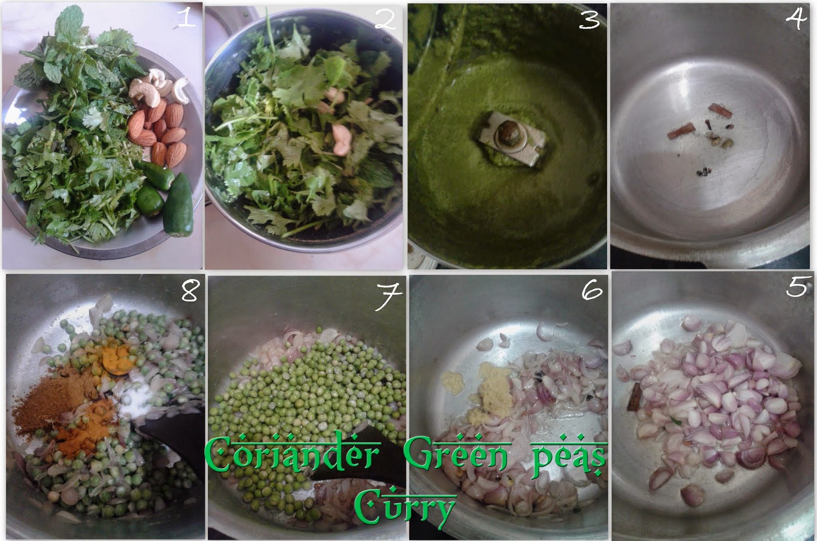 VIRUNTHU UNNA VAANGA CORIANDER GREEN PEAS CURRY I GRAVIES FOR CHAPATHI
