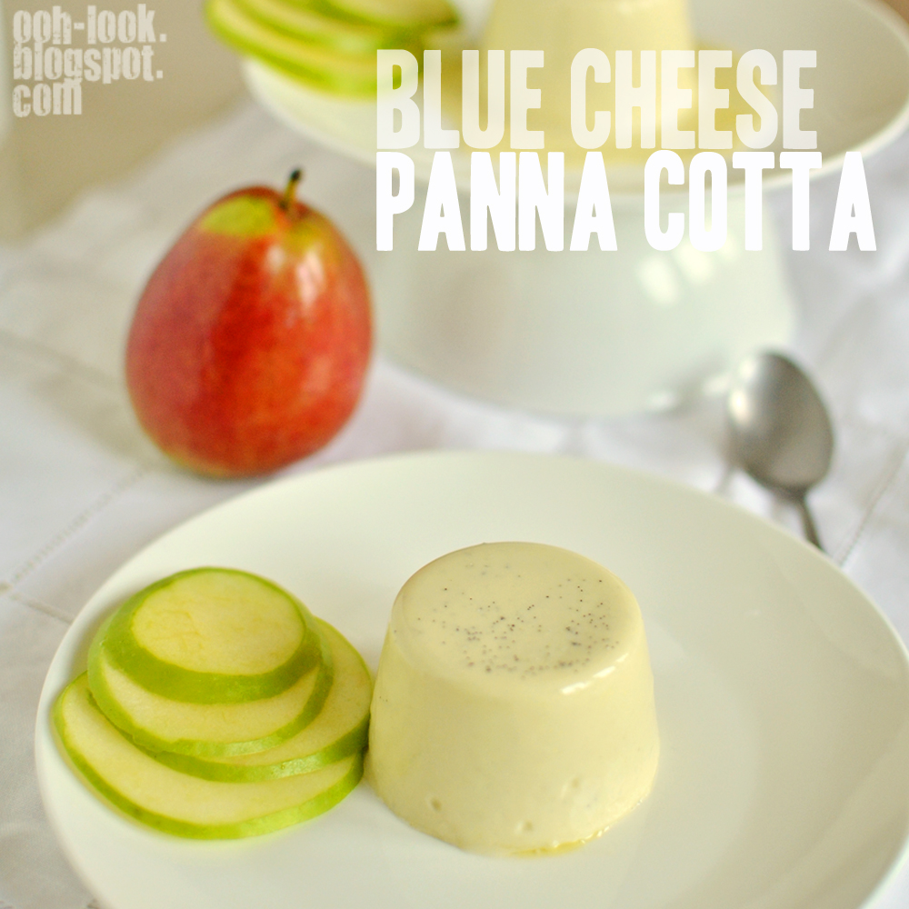 Ooh, Look... Funky blue cheese panna cotta for dessert