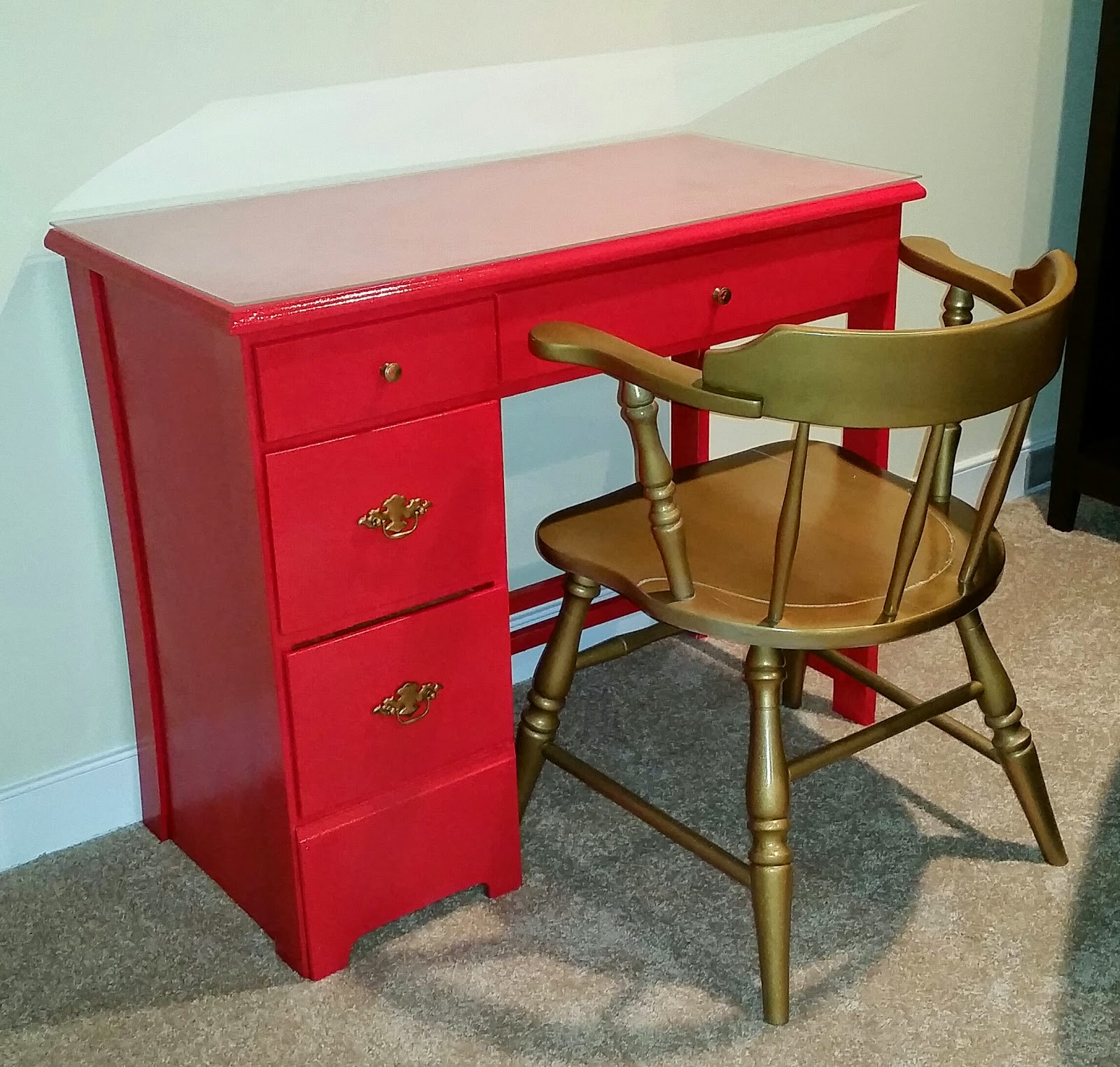 The Budget Home My New Red Desk!