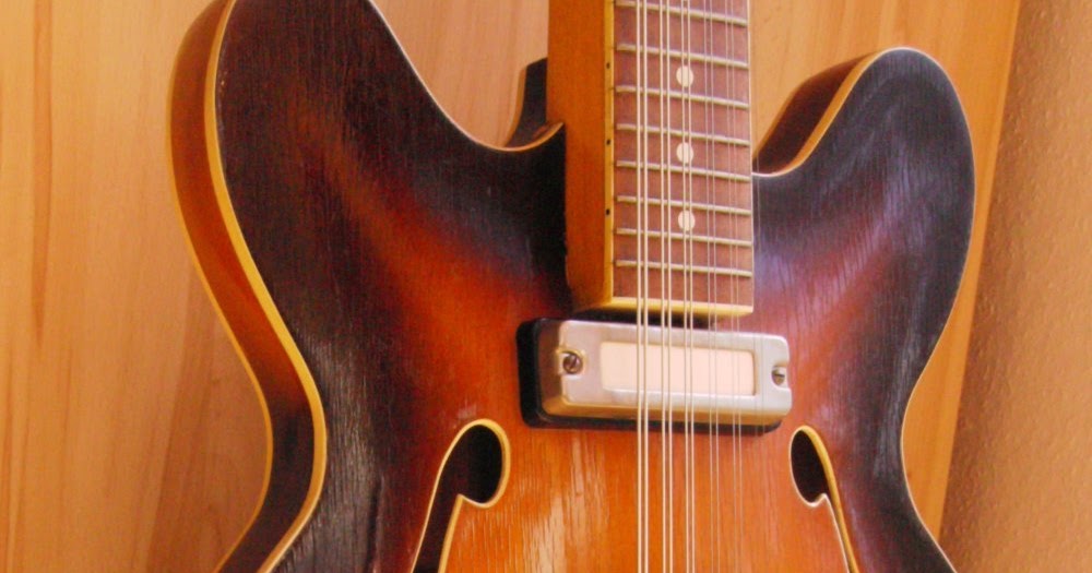 Vintage audio and music instruments Defil Echo hollow body Polish guitar