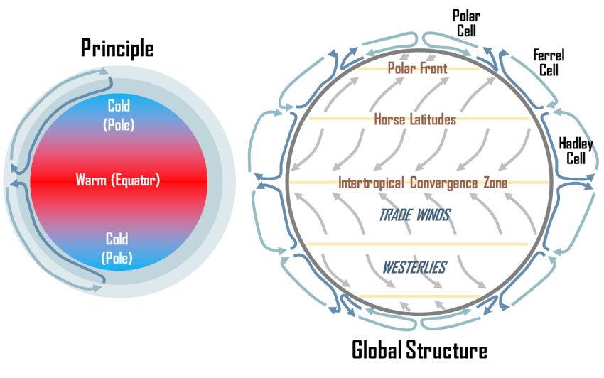 Printables Global Wind Patterns Worksheet global winds diagram juanribon com all of the oceans and wind patterns move in a curved path