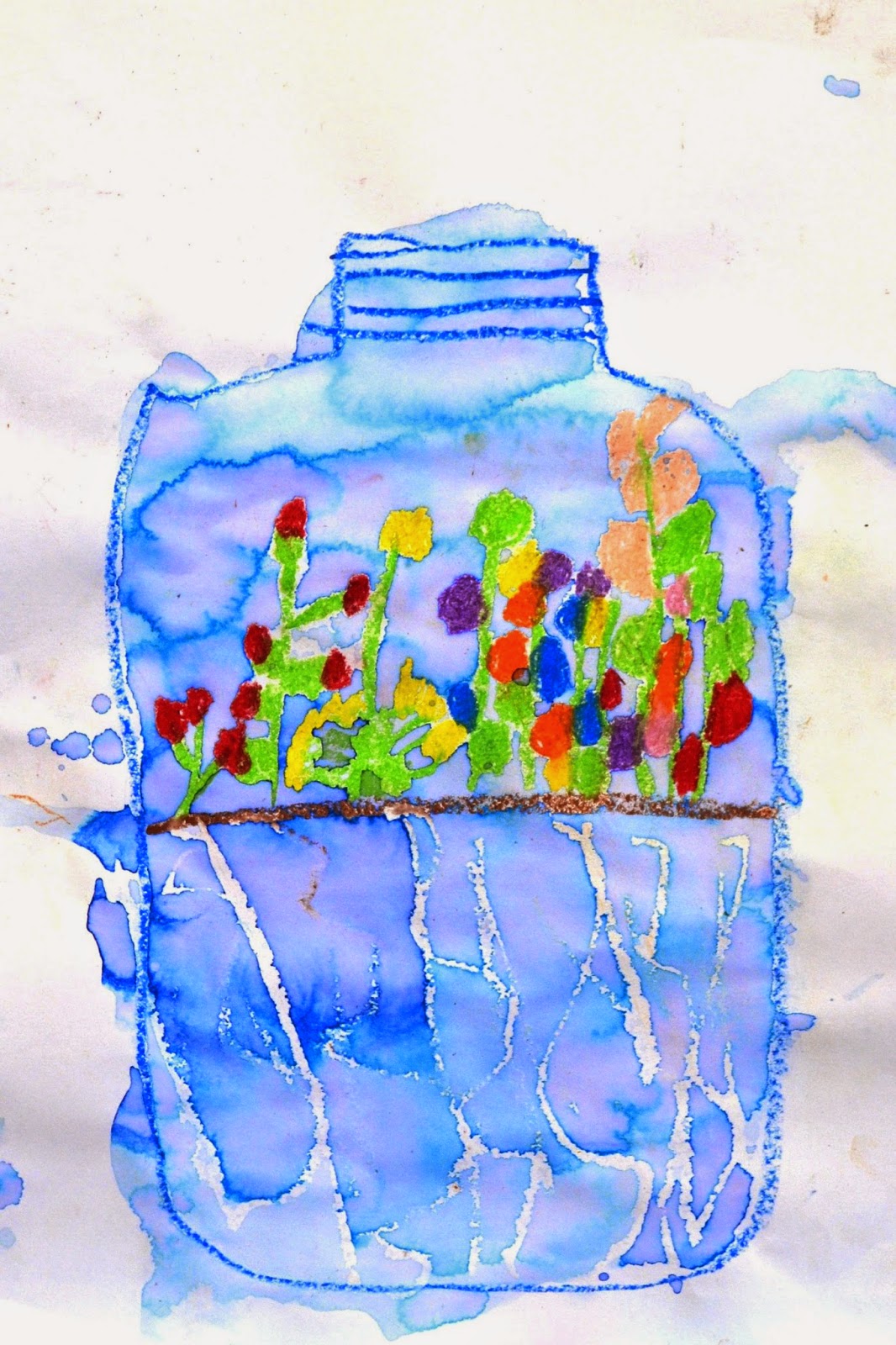 Lessons from the K12 Art Room Kindergarten Terrarium Paintings